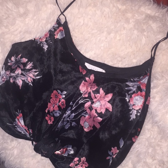 Lush Tops - Velvet crop top
